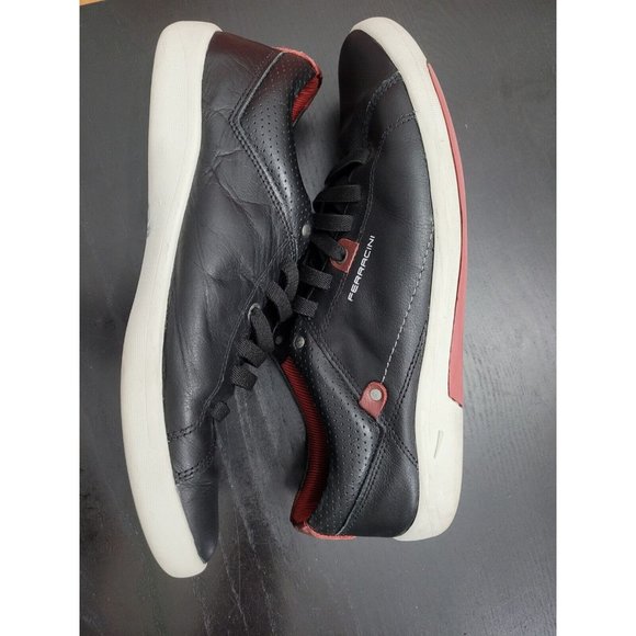 Ferracini Inifinity 2577C Black Leather Maroon Red Men's Size 10 Casual Driving - Picture 6 of 8